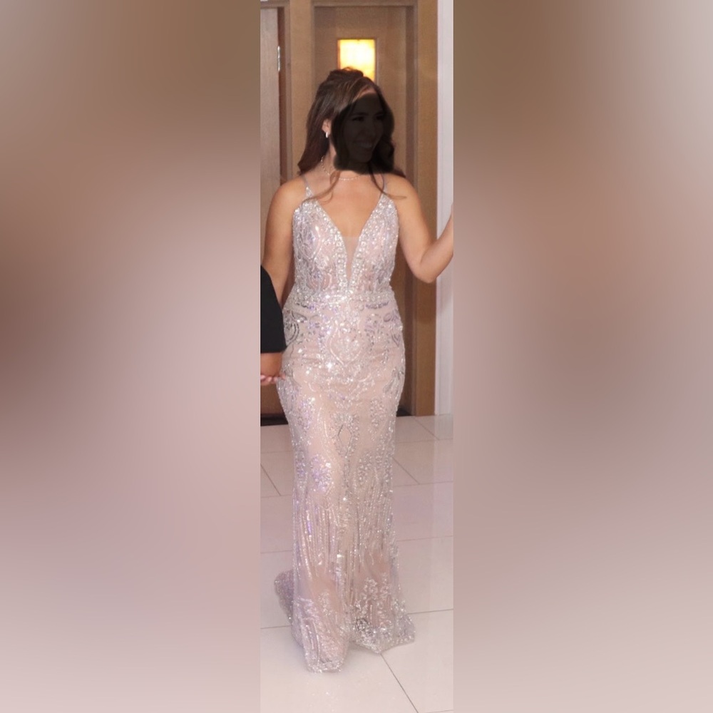 V neck, cocktail dress, prom dress